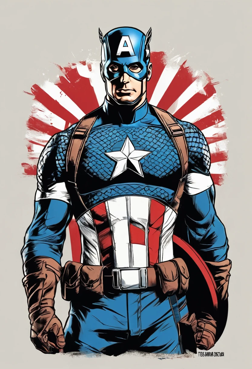 captain america, t-shirt_design