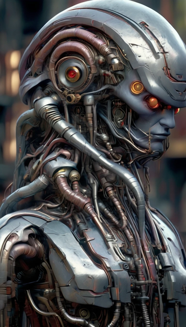 full body cyborg full body portrait detailed face symmetrical steampunk cyberpunk cyborg intricately detailed to scale Hyper realistic cinematic lighting digital art Concept art style mdjrny-v4, (best quality, 4k, 8K, high resolution, masterpiece: 1.2), ultra detailed, Sharp focus,(realistic,photorealistic,photo-realistic:1.37),very face detailed,extremely detailed facial features,hyper realistic skin texture,extremely fine details,intricate details, detailed eyes,detailed nose,detailed lips,detailed facial expressions,intricate facial anatomy,intense lighting, dramatic lighting, moody lighting, cinematic lighting, chiaroscuro lighting, dramatic shadows, dramatic moments, vivid colors, intense colors, deep contrast, cinematic depth of field, cinematic composition, angle of cinematographic camera, anatómicamente perfecto:1.5