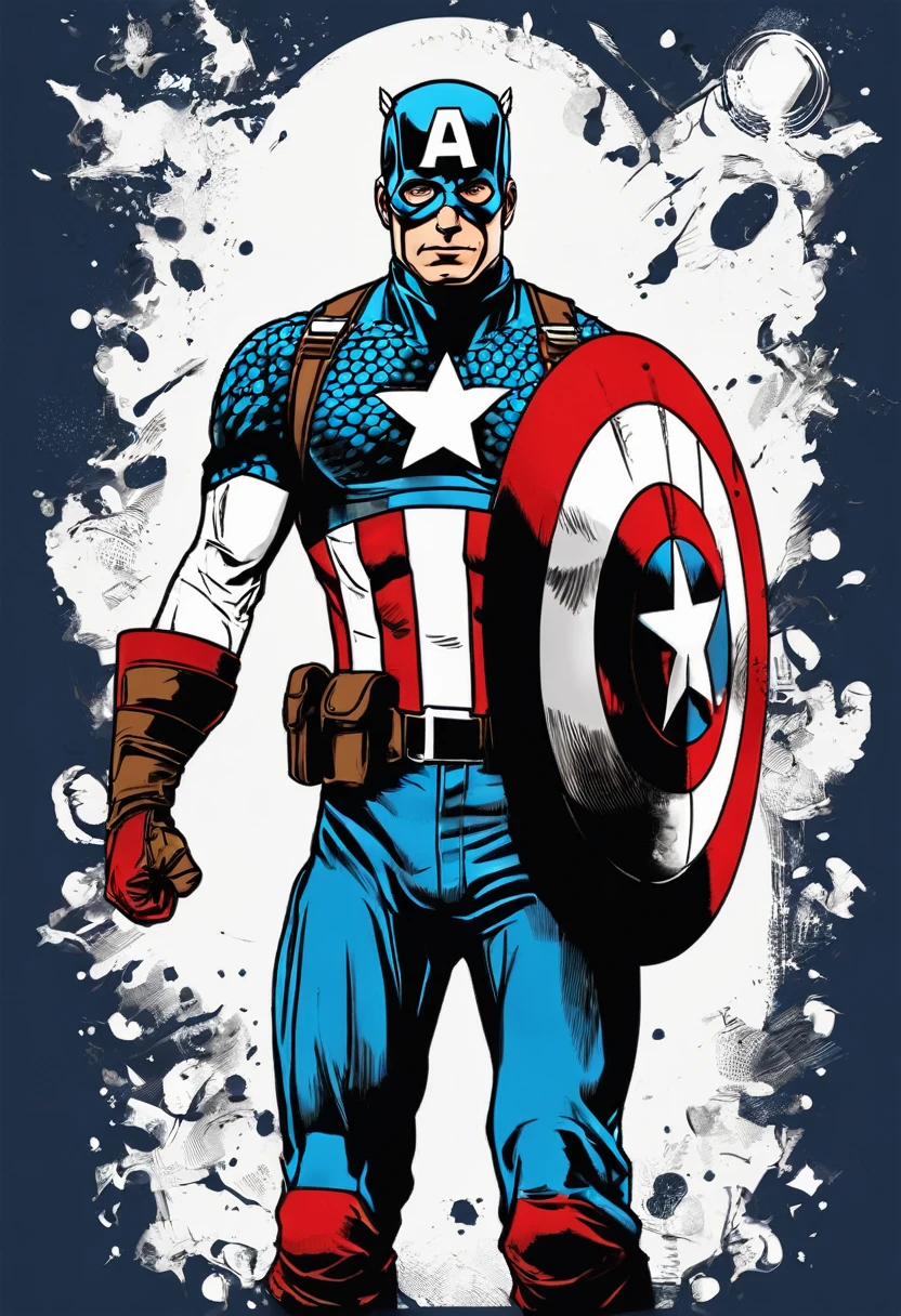 captain america, t-shirt_design