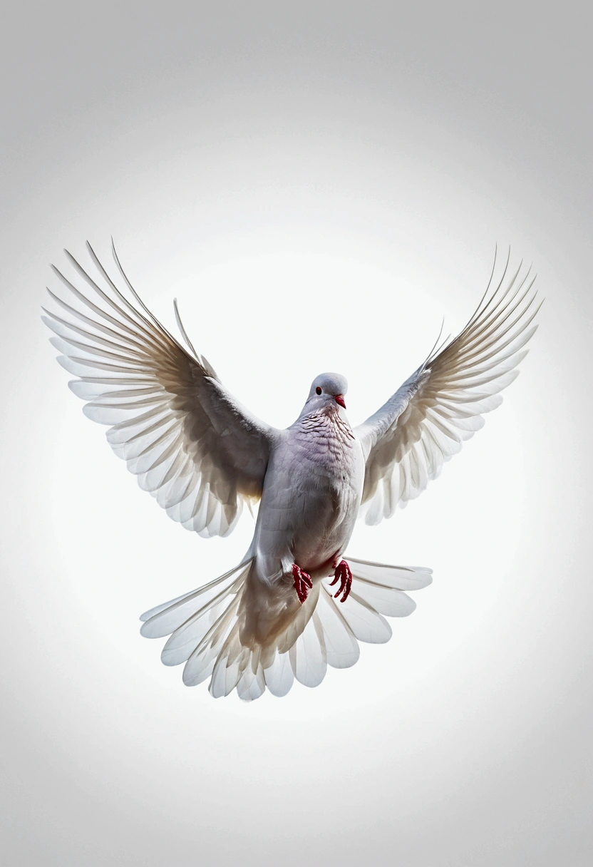 peace dove. White background