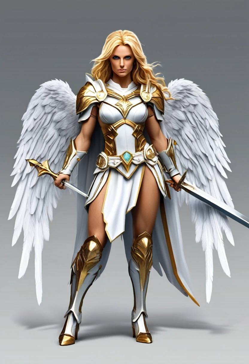 A britney spears superheroine with wings and a sword, lord of change, valkyrie style character, knights of zodiac girl, as a mystical valkyrie, mystical atlantean valkyrie, phoenix warrior, archangel, new costume concept design, comic character design, official character art, of the angel knight, coloured lineart, harpy, Design de personagem de fully body melhor qualidade, best quality masterpiece, realisitic, realisitic, Award-Winning Illustration, (Highly detailed face and skin texture), (fully body), (Complicated Detail: 1.2), (finely detail), (Complicated Detail), (cinematic lights, better quality backlight), lines sharp, sharp focus, offcial art, unity 8k wallpaper , absurdrez, unbelievably absurd, huge filesize, ultra girl , Fantasyart, RTX,((Closing-up photo by award-winning studio)), , (Shut your mouth), , perfect hands, beautiful detailed eyes, face perfect