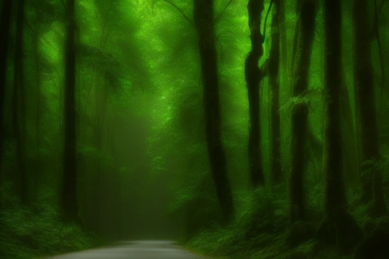 (Highest quality,4K,8k,High resolution,masterpiece:1.2),Very detailed,(Realistic,photoRealistic,photo-Realistic:1.37),There is a big tree in the middle of the forest, In the jungle forest peak, Malaysian Jungle, In the jungle forest, lush Rainforest, 緑豊かな熱帯Rainforest, 深いジャングルのin forest jungle, Thick jungle, Dense forest, in forest jungle, Green Jungle, In the jungle forest, Tropical forests, Rainforest, Vines growing on the jungle floor, Lush forest foliage, Lush forest