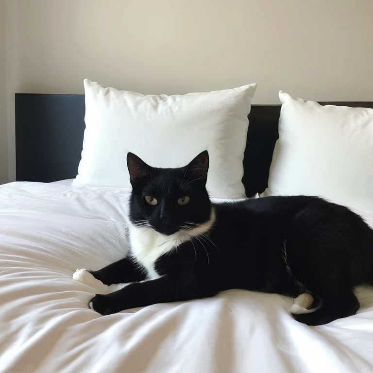 in a bed