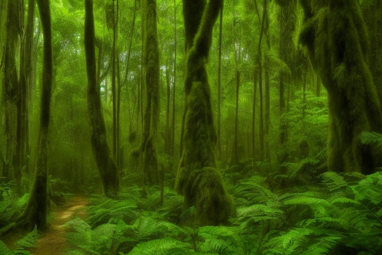 (Highest quality,4K,8k,High resolution,masterpiece:1.2),Very detailed,(Realistic,photoRealistic,photo-Realistic:1.37),There is a big tree in the middle of the forest, Screenshot by Juergen von Huendeberg, Flicker, Sumatranism, In the jungle forest peak, Malaysian Jungle, In the jungle forest, Lush rainforest, Lush rainforest, Thick jungle, 深いジャングルのin forest jungle, Dense forest, in forest jungle, Green Jungle, In the jungle forest, Tropical forests