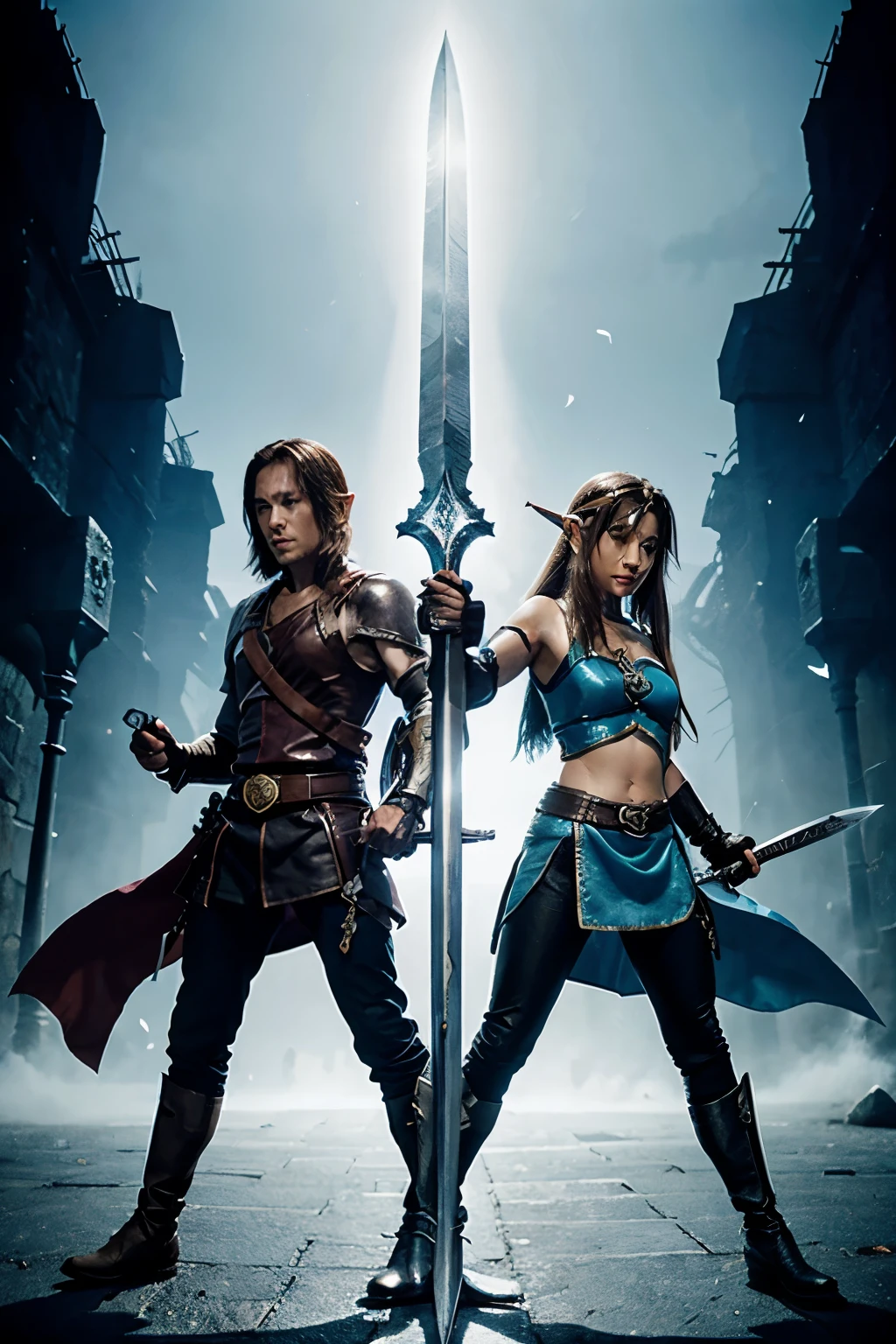 Swords of chaos together with link sword