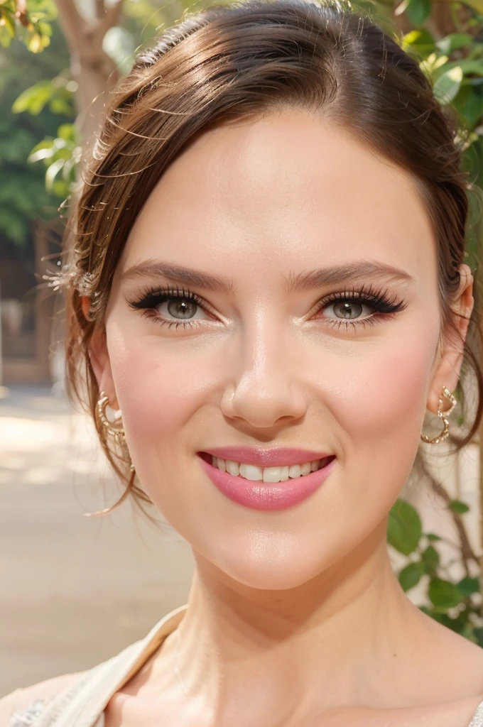 stunning woman, 1 girl, beautiful detailed eyes, beautiful detailed lips, extremely detailed face and features, long eyelashes, elegant dress, graceful pose, serene expression, lush garden setting, sunlight filtering through foliage, vibrant colors, soft lighting, impressionist painting style, highly detailed, photorealistic, 8k, best quality, masterpiece