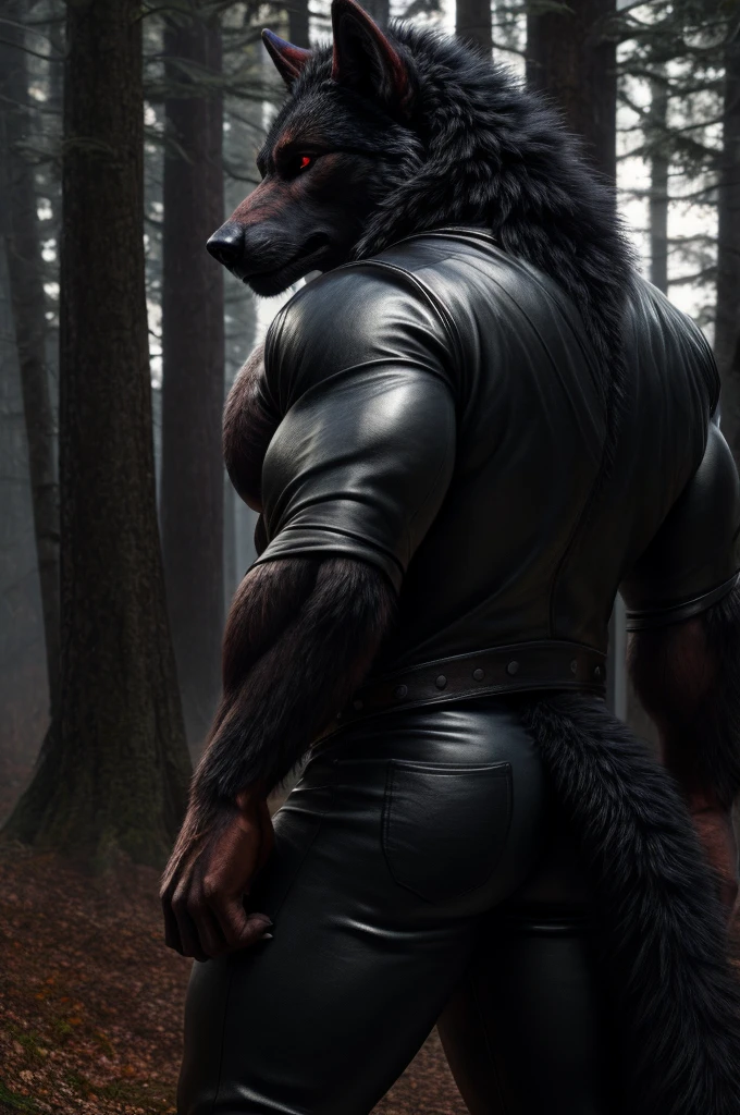  Very muscular black canine seductively standing over the viewer showcasing their muscular body while presenting their huge veiny erect uncut black penis and plump testicles to the viewer, big penis, big testicles, foreskin, Masterpiece, highly detailed image, highly detailed genitalia, 4k, 4k resolution, black penis+, by Truegrave9, by Virtyalfobo, by Chunie, by Clockhands, thick theighs+, inviting, inviting viewer, solo, fluffy tail, long tail, raised tail, looking pleasured+, feminine, dark environment, bedroom eyes+, seductive eyes+, dominant male, bubblebutt, big butt, quote "like what you see?", black skin+, ebony skin+, perfect eyes,  theigh highs, black stockings, looking down at viewer, penis grab, plain background, hyper muscles, precum,