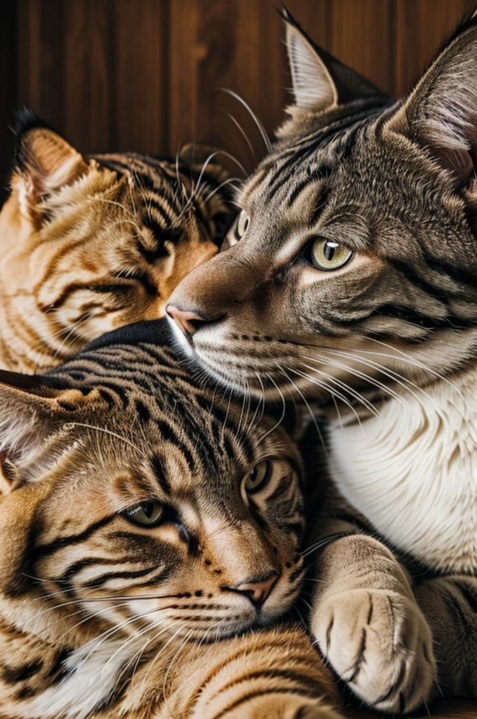 A cat kissing a dog