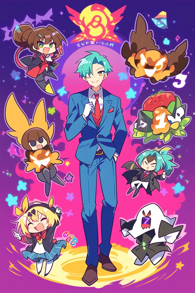 score_9, score_8_superior, sauce_anime, One boy,suit,smiling,whole body