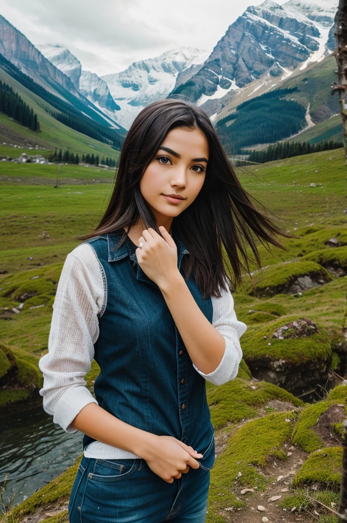 I want to create self photo in nature background image