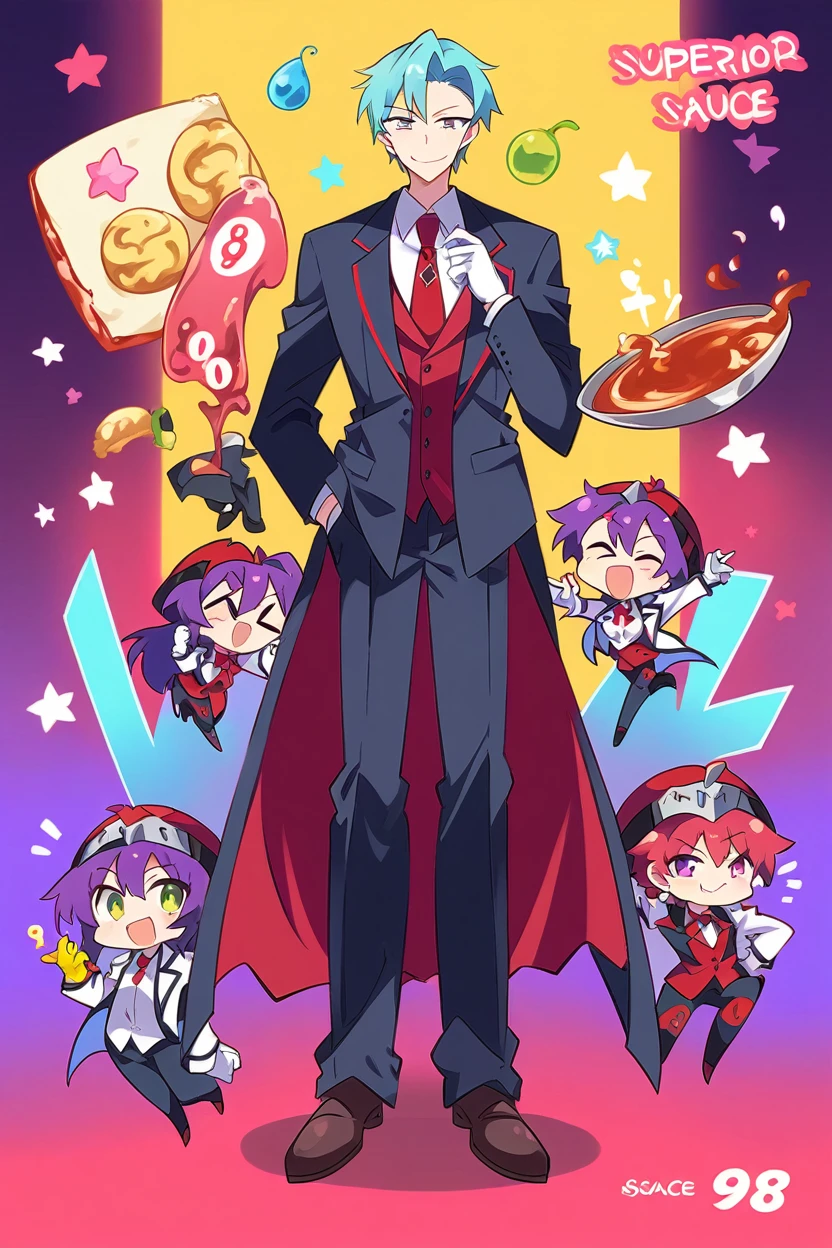 score_9, score_8_superior, sauce_anime, One boy,suit,smiling,whole body