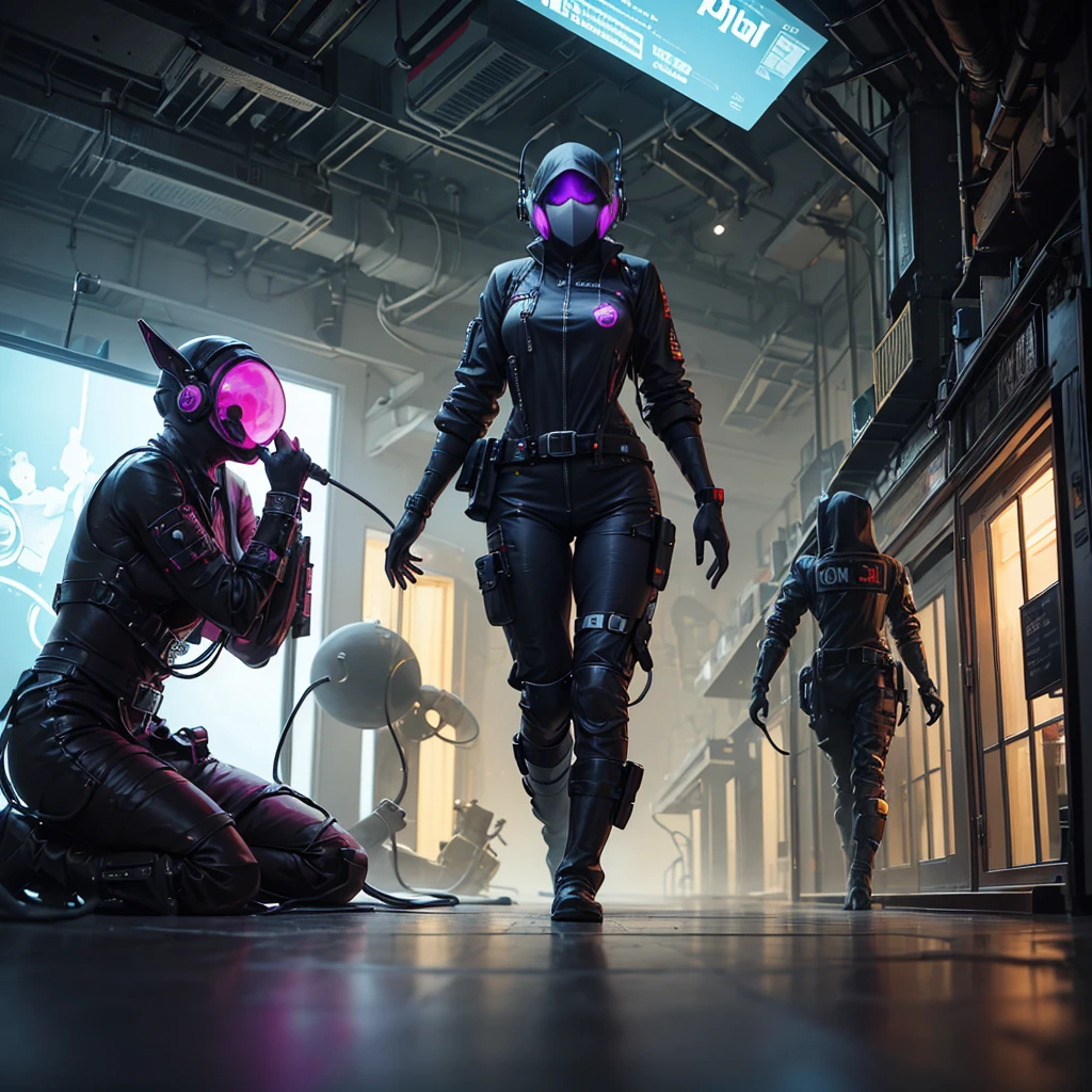 Purple chemistry fantasy laboratory sci fi cyber punk