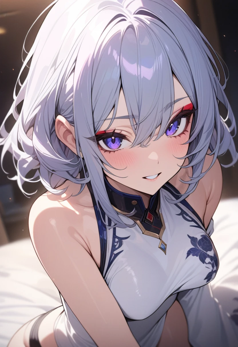 masterpiece, best quality, extremely detailed, ultra detailed, flat anime, 2D,
1girl, (young adult:1.2), confident, sexy pose, Sexy makeup, Sexy expression