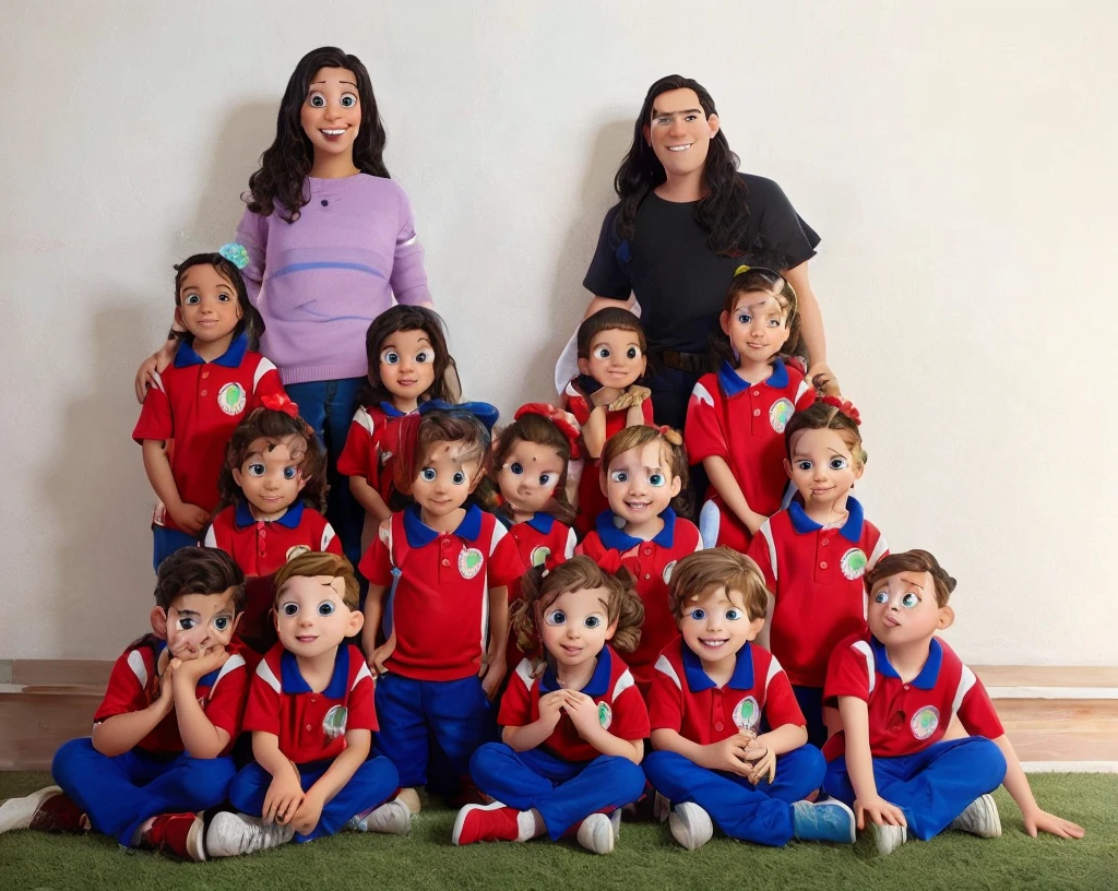 group of disney style children, pixar, Best Quality, high quality
