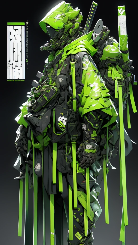 solo, High resolution, accurate, Anatomically correct, Highest quality, Ultra high definition, High detail, Very detailed, Simple Background, Character portrait, three views, Food, かぶっているFood, Illustration, whole body,Wearing big sneakers,Image color: Light green,Keep your background simple,