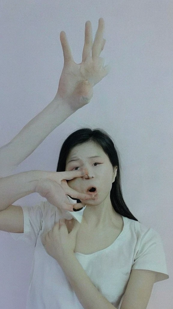 verybadimagenegative_v1.3, ng_deepnegative_v1_75t, (ugly face:0.8), ((European, american, arabian, japanese, latina)), ((opened her mouth)), ((her mouth opened)), ((open mouth)), ((put on clothes)), ((straps)), cross-eyed, sketches, crossed arms, ((raised hand)), ((raised her hand)), ((her hand raised)), ((background bokeh)), ((bokeh)), disproportionate body, (worst quality:2), (low quality:2), (normal quality:2), lowres, normal quality, ((monochrome)), ((grayscale)), skin spots, acnes, skin blemishes, bad anatomy, DeepNegative, facing away, tilted head, {Multiple people}, lowres, bad anatomy, bad hands, text, error, missing fingers, extra digit, fewer digits, cropped, worstquality, low quality, normal quality, jpegartifacts, signature, watermark, username, blurry, bad feet, cropped, poorly drawn hands, poorly drawn face, mutation, deformed, worst quality, low quality, normal quality, jpeg artifacts, signature, watermark, extra fingers, fewer digits, extra limbs, extra arms,extra legs, malformed limbs, fused fingers, too many fingers, long neck, cross-eyed,mutated hands, polar lowres, bad body, bad proportions, gross proportions, text, error, missing fingers, missing arms, missing legs, extra digit, extra arms, extra leg, extra foot, ((repeating hair)),