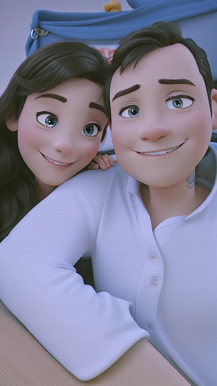 Romantic couple like Disney Pixar movies