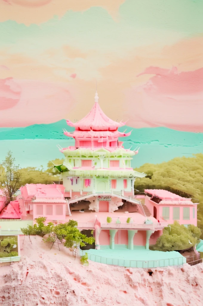made of ice cream,Ice cream,Sweet cones,light pink,cream,Light Blue,light green,strawberry,Macaron