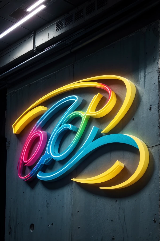 Create a logo with the name 'Vikko', designed in an urban graffiti style or with hand-drawn strokes. The logo should have a modern and artistic appearance, featuring visual elements that reflect creativity and energy. Use a vibrant and contrasting color palette, such as blue, red, and yellow, to highlight the name and details. Add shadows and light effects to give depth and dimension to the design. The final result should be a unique and impactful logo, suitable for representing a DJ/artist.