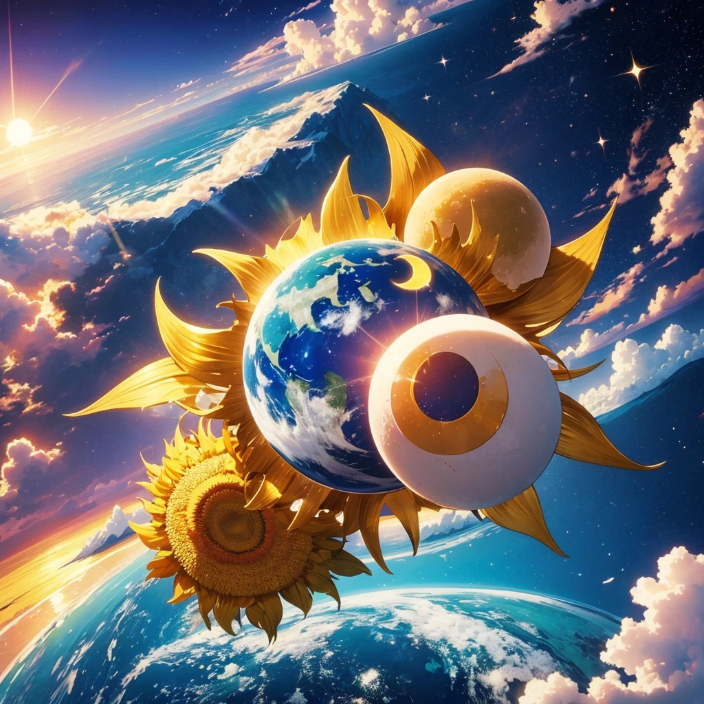 Sun and moon creation of the world