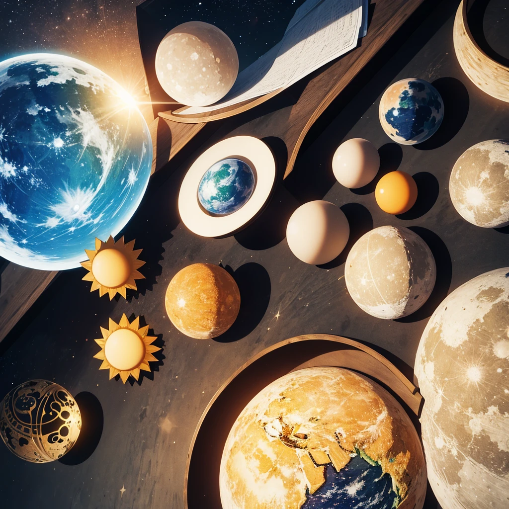 Sun and moon creation of the world