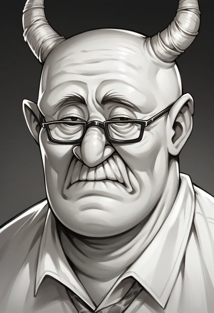 disney-pixar, elderly old man with horn-rimmed glasses and bald