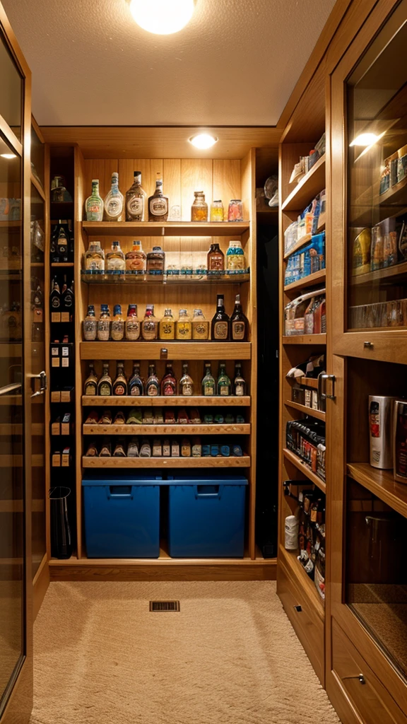 The interior of a drink can store