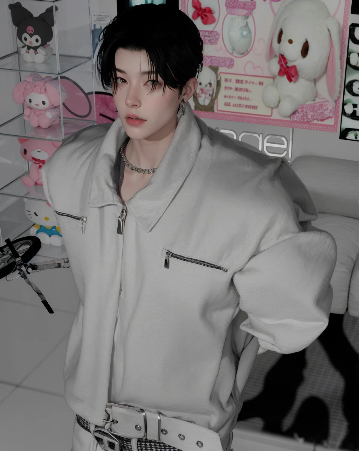 Beautiful detailed skin, Detailed Body, beautiful detailed hair,