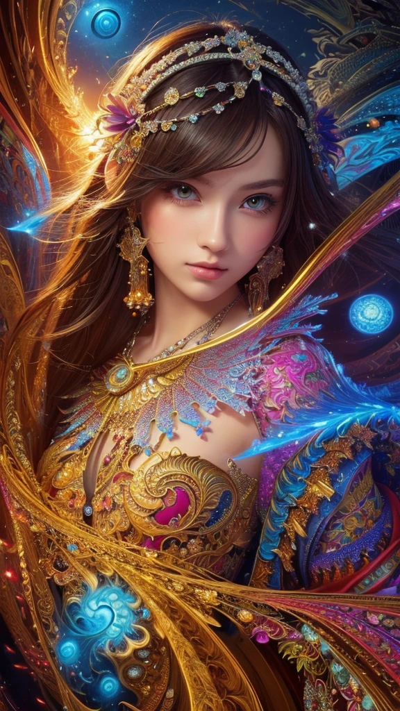 (masterpiece, Highest quality, Highest quality, Official Art, beautifully、aesthetic:1.2), (One girl), Very detailed,(Fractal Art:1.3),colorful,Most detailed