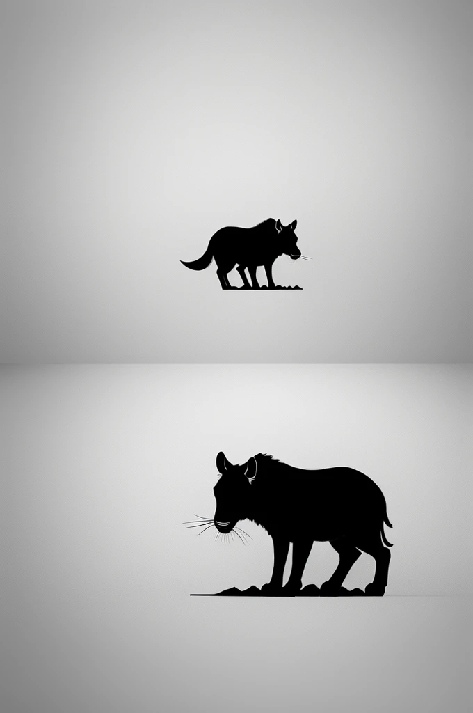 Create a minimalist logo with wild animals