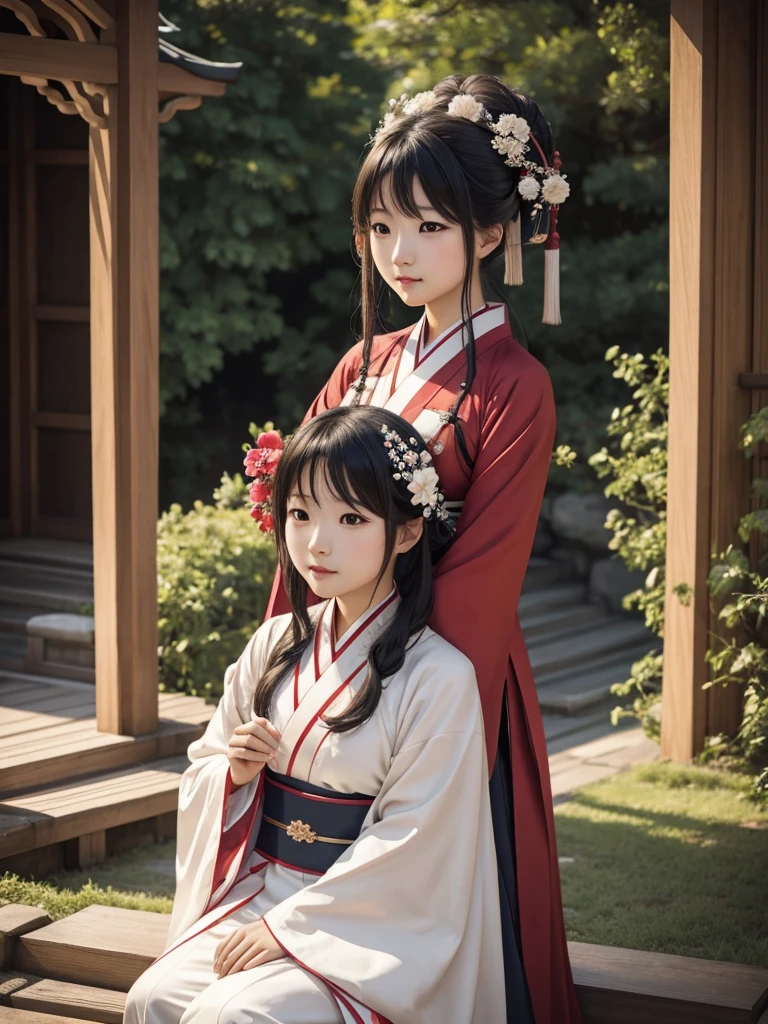 Riho Yoshioka is wearing a hanfu costume, looks very beautiful, photography professional