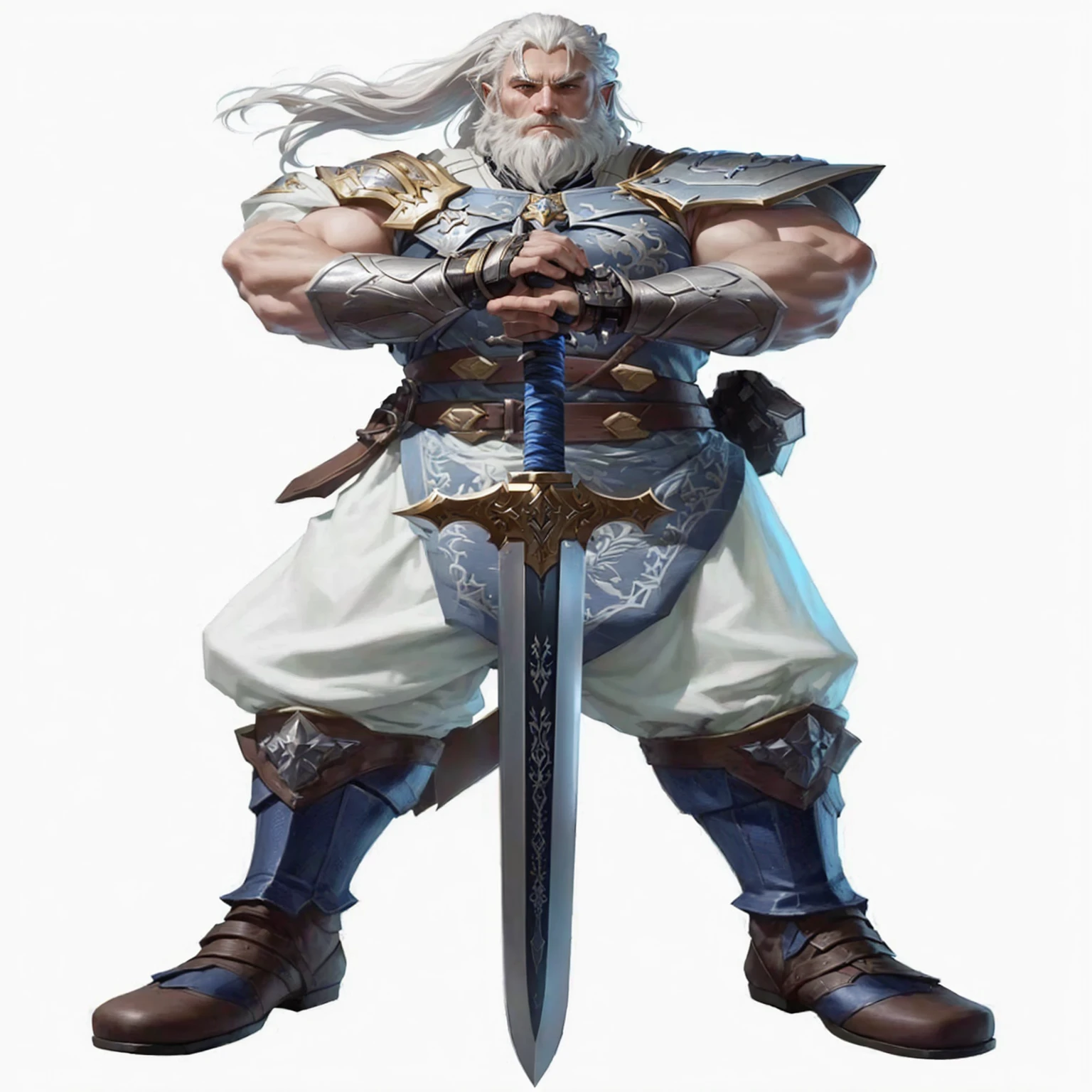 a close up of a person with a sword and a sword, by Yang Borun, rpg character art, picture of a male Cleric, photo of an adult male warrior, Cleric, rpg character, rpg concept art character, male paladin, of the trailblazer, a human male paladin, hyperdetailefantasy character, d & fantasy character, epic and exquisite character art, realistic character, 8k, volumetric lighting.