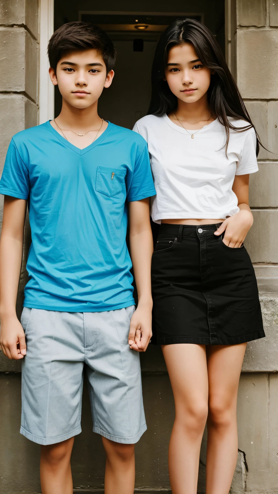 one girl and one boy
