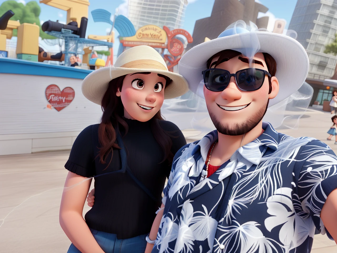 Romantic couple photo like the Disney Pixar movie