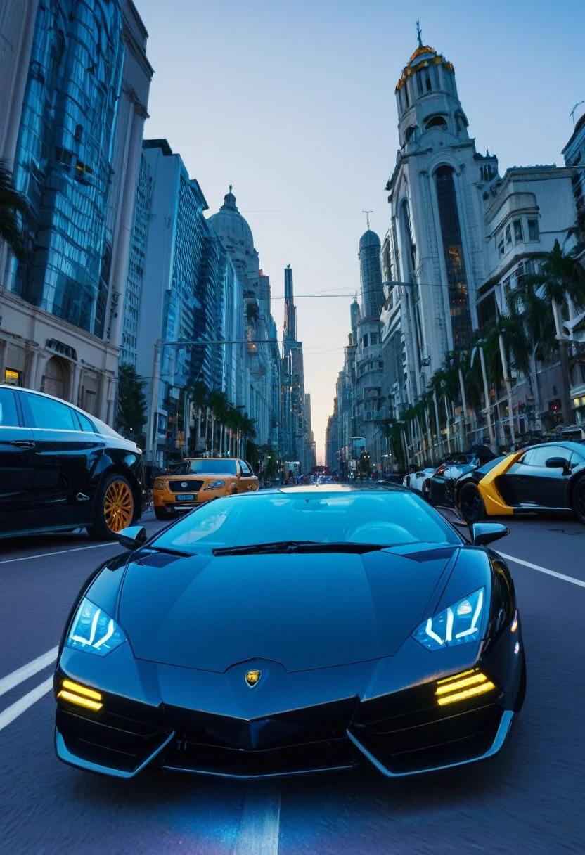 cybercity with lamborgini