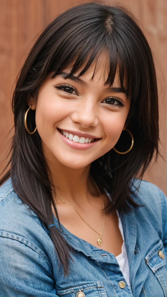 a girl smiling