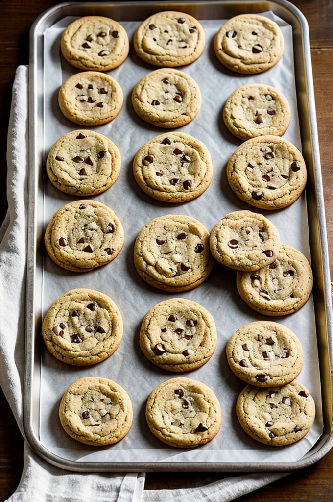Cookies on tray