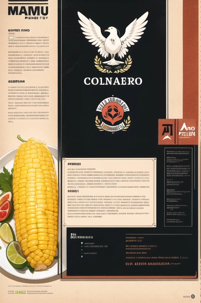 con el nombre mAIpERU, A Logo, only logo that combines the letters "m" and "p" with a design, a logo that incorporates a graphic element that represents the culinary wealth of Peru, like a corn, un aji o un cuand. A Logo que utilice colores vibrantes and llamativos, como el rojo and el amarillo, un logo que incluanda los colores de la bandera peruana, such as text that incorporates indigenous letters or symbols. a logo that combines the name "mAIpERU" with a design reminiscent of a map of Peru or a characteristic graphic element of the country, good quality, perfect resolution, perfect tear-free design, 8k