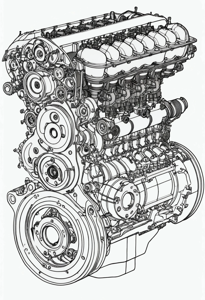 Autocad drawing, technical drawing, engine, engineering, Parts, mechanics