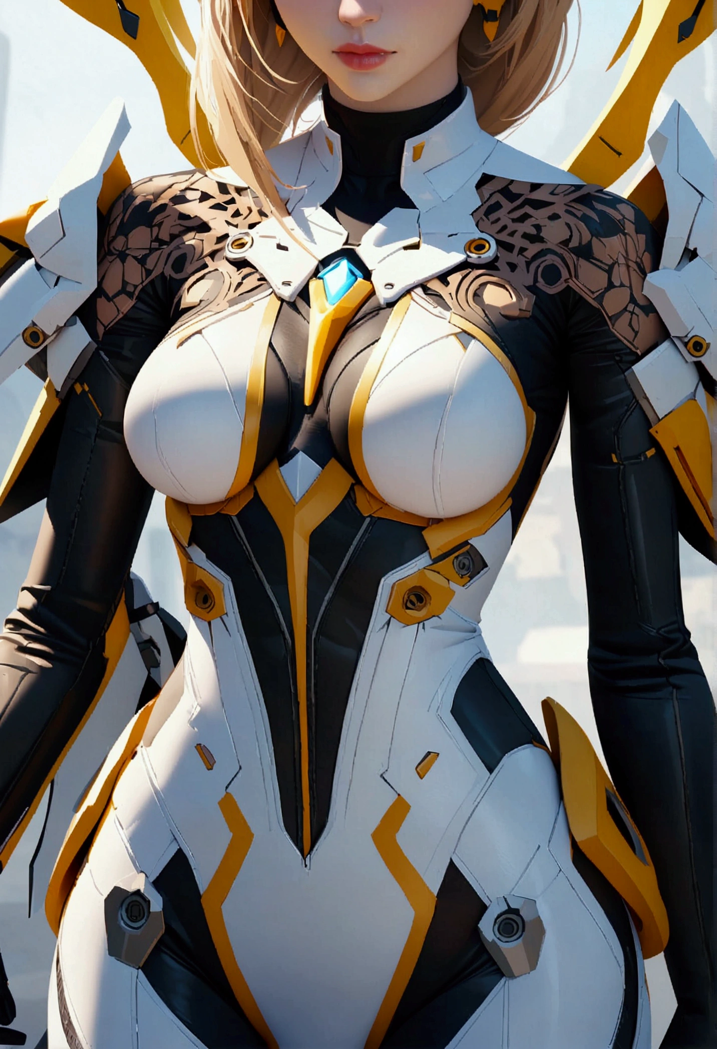mercy from overwatch, game character, women, intricate details, highly detailed, 4k, cinematic, sexy outfit