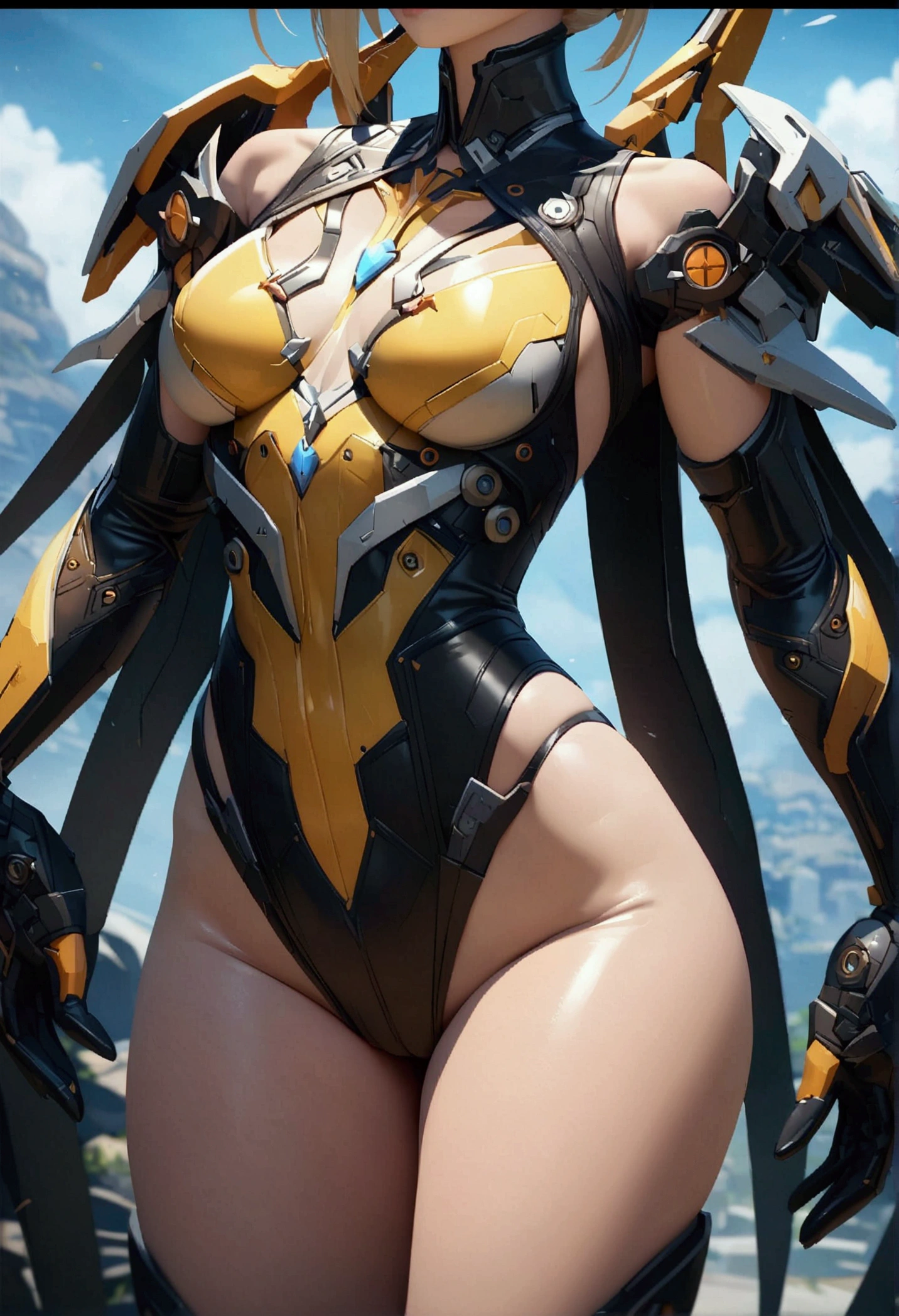 mercy from overwatch, game character, women, intricate details, highly detailed, 4k, cinematic, sexy outfit, half-naked, anime
