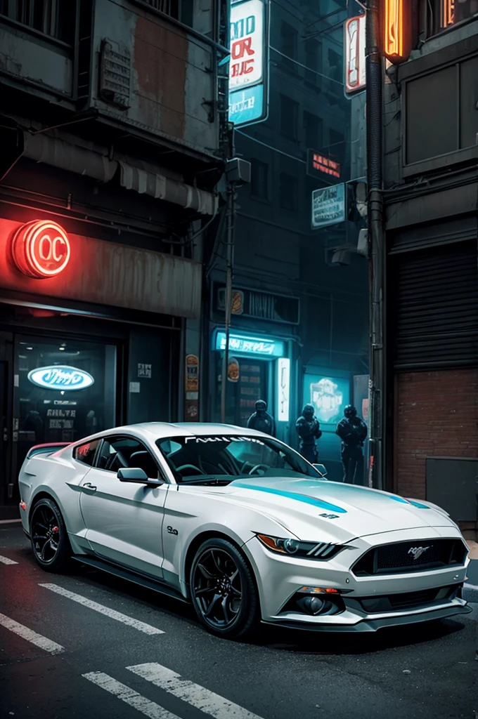 cinematic film still breathtaking (Futuristic ford mustang),side view,intricate details, armored car,missile launcher,oversized tires
Arkham city streets,
bright neon lights,
multicolored lights.
vivid colors, vivid contrast, bold colors,
white paved road . award-winning, professional, highly detailed . shallow depth of field, vignette, highly detailed, high budget, bokeh, cinemascope, moody, epic, gorgeous, film grain, grainy