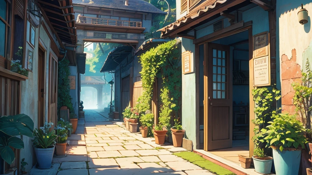 imagen ramdon, reminiscent of Studio Ghibli or Lofi illustrations