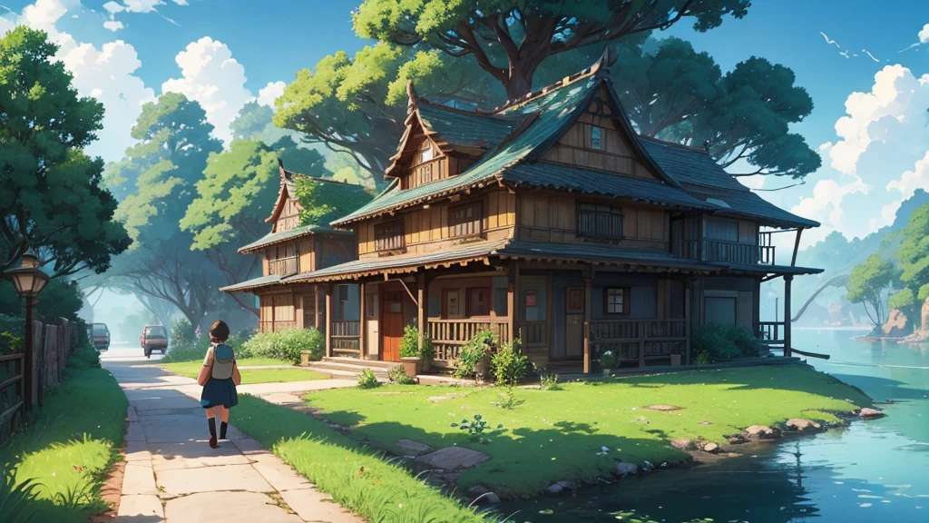 imagen ramdon, reminiscent of Studio Ghibli or Lofi illustrations