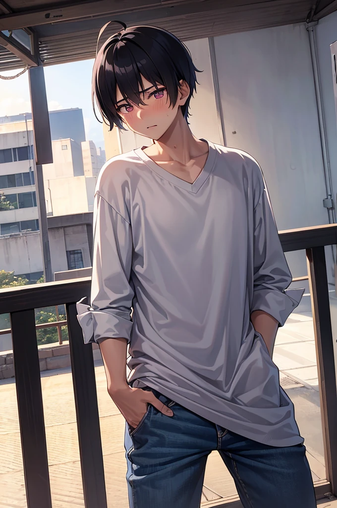 Japanese student style,,cool,,,A refreshing, athletic man,Still a virgin,,,boy,,,boys,,,With a confused look,,,,,why!?,,why!?,,(Sudden castration in everyday life:1.3),(Complete castration:1.3),A major failure in becoming an adult male,,Castrated male,,,Male end,,Super manly is slowly declining,,Sexual sensitivity rises sharply,,Body modification,Absurd,Tall,The male protagonist is,My,Spiked Hair,charm,Slim figure,19.,,Smooth,Skin texture,Functional beauty,shine,Breeze,A speck of dust,Natural light,face,hand,eye,blush,tears,,,Saliva,,,Accuracy,,Ultra correct,Biological,Excellent detailed anatomy,4K,8k,Highest quality,Male Focus,,Depth of written boundary,Character Portrait,Black Hair,Punctuality,