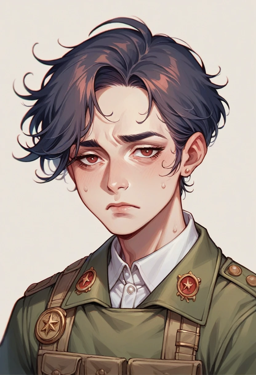 Army dreamers if red papoulas and sad cries of his mother