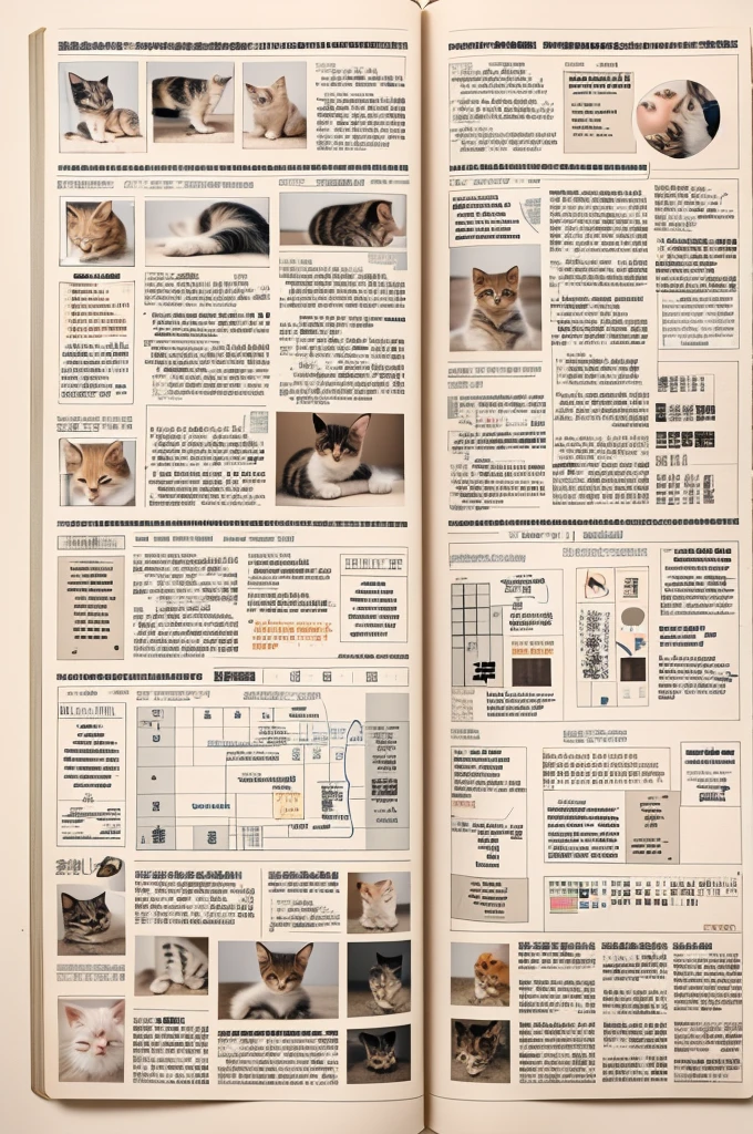 a beautiful kitten, illustration (various positions, 正面, Back, boku, on top of it, below, going, sitting down, jumpping) character sheet