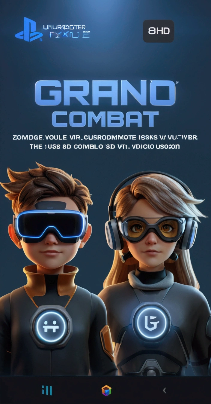 a close up of two people wearing virtual glasses and goggles, high quality character design, game promotional poster, mobile game style, high detail iconic character, tracer game character, character poster, character splash art, vr game, iconic character splash art, combat googles, uhd character details, 8 k character details, 3d characters, 3 d animated movie