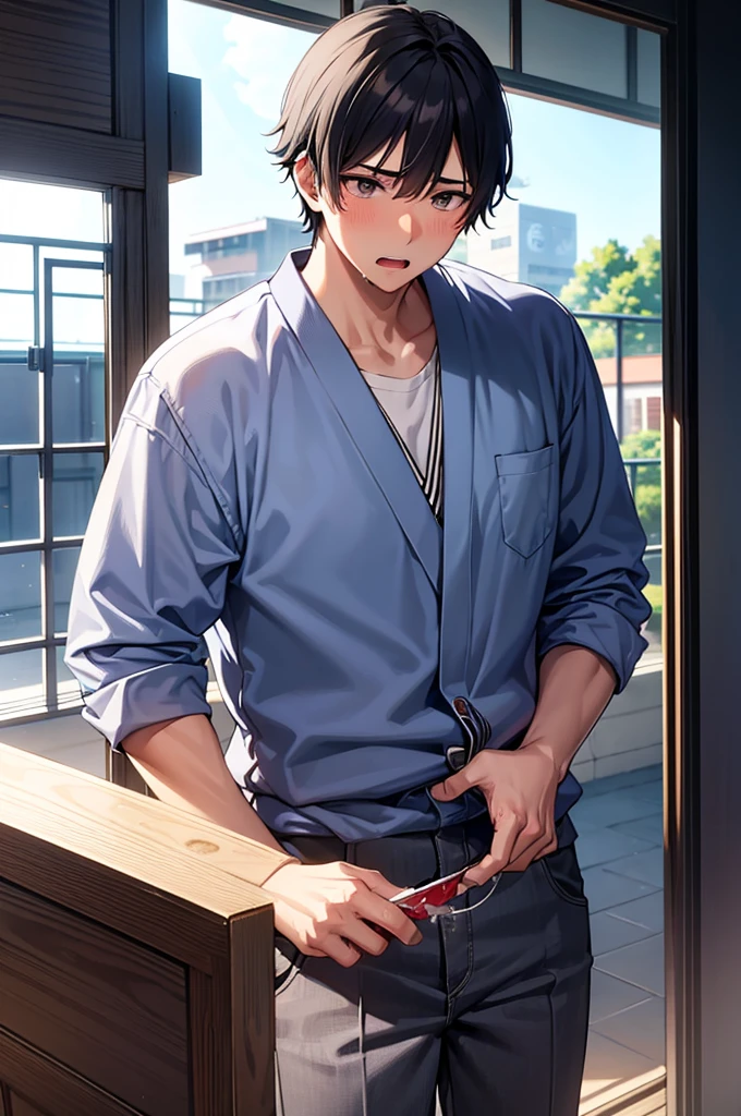 Japanese college student style,,cool,,,A refreshing, athletic man,Still a virgin,,,boy,,,boys,,,With a confused look,,,,,why!?,,why!?,,(Sudden castration in everyday life:1.3),(Complete castration:1.3),A major failure in becoming an adult male,,Castrated male,,,Male end,,Super manly is slowly declining,,Sexual sensitivity rises sharply,,Body modification,Absurd,It was stolen,Got it,Tall,The male protagonist is,My,Spiked Hair,charm,Slim figure,19.,,Smooth,Skin texture,Functional beauty,shine,Breeze,A speck of dust,Natural light,face,hand,eye,blush,tears,,,Saliva,,,Accuracy,,Ultra correct,Biological,Excellent detailed anatomy,4K,8k,Highest quality,Male Focus,,Depth of written boundary,Character Portrait,Black Hair,Punctuality,Youth Center,