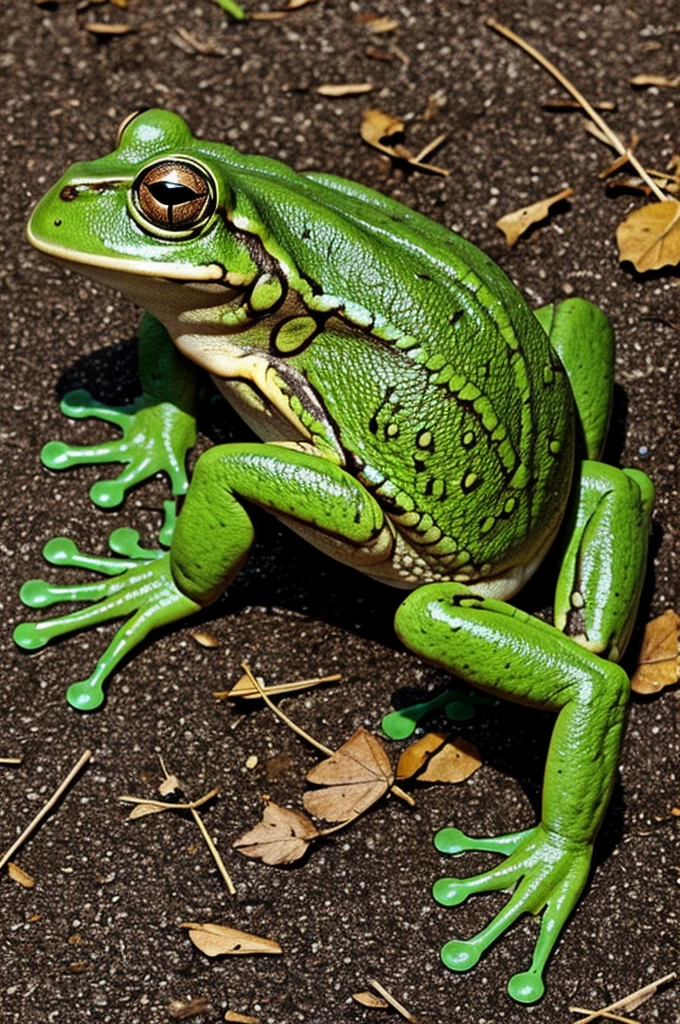 A jumping frog to color